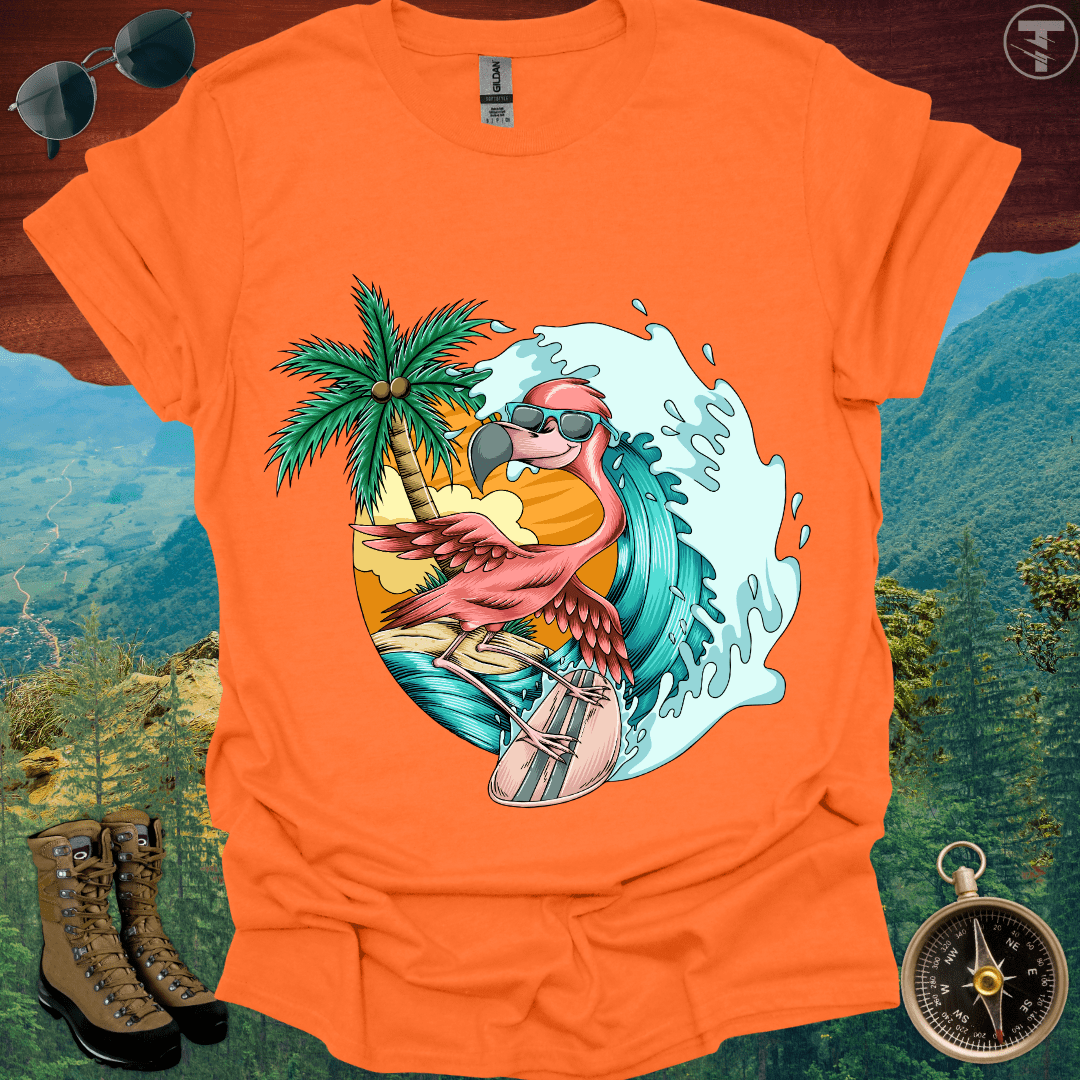 Surfing Flamingo T-Shirt